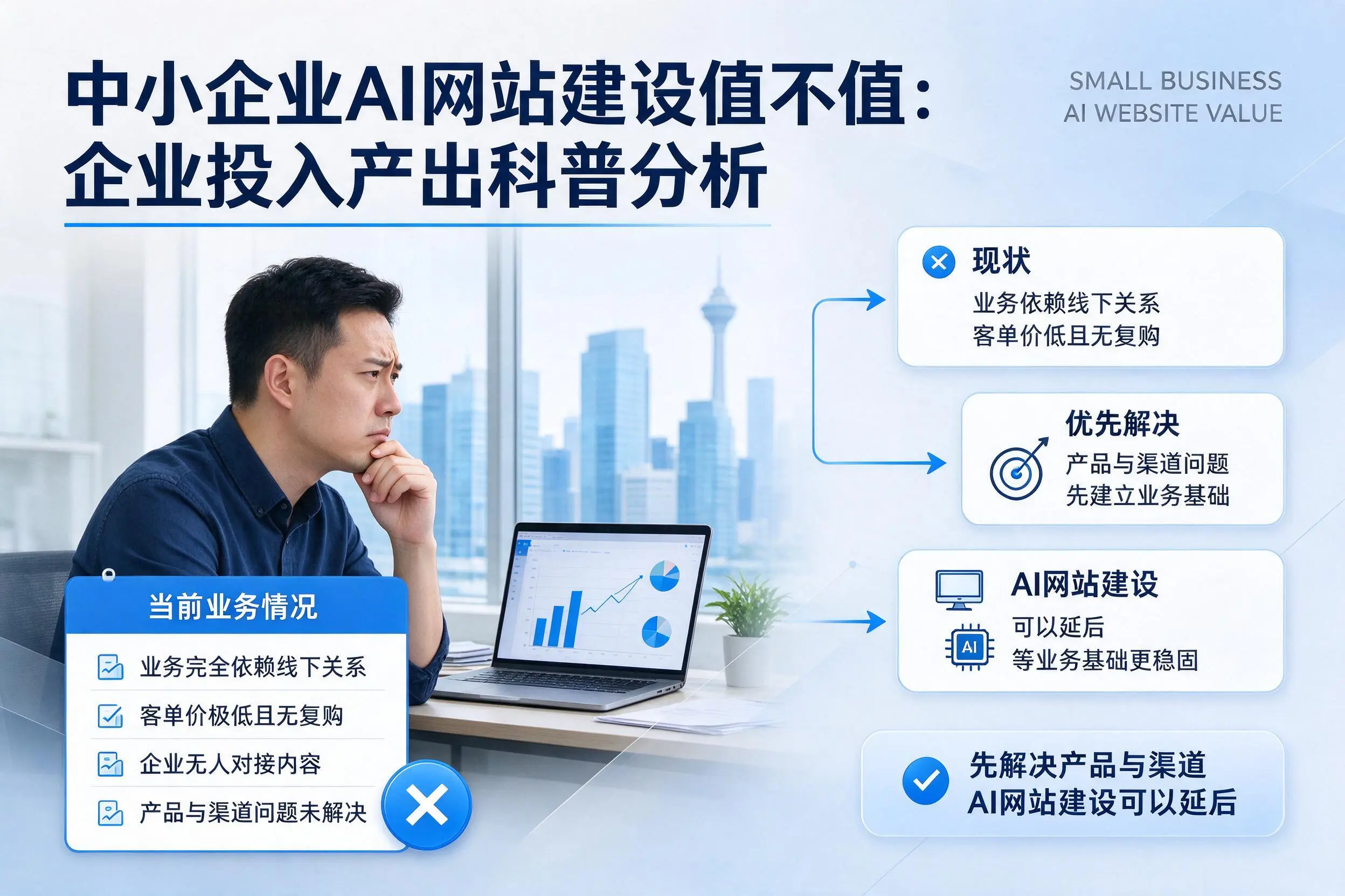 中小企业AI网站建设值不值：白银企业投入产出科普分析