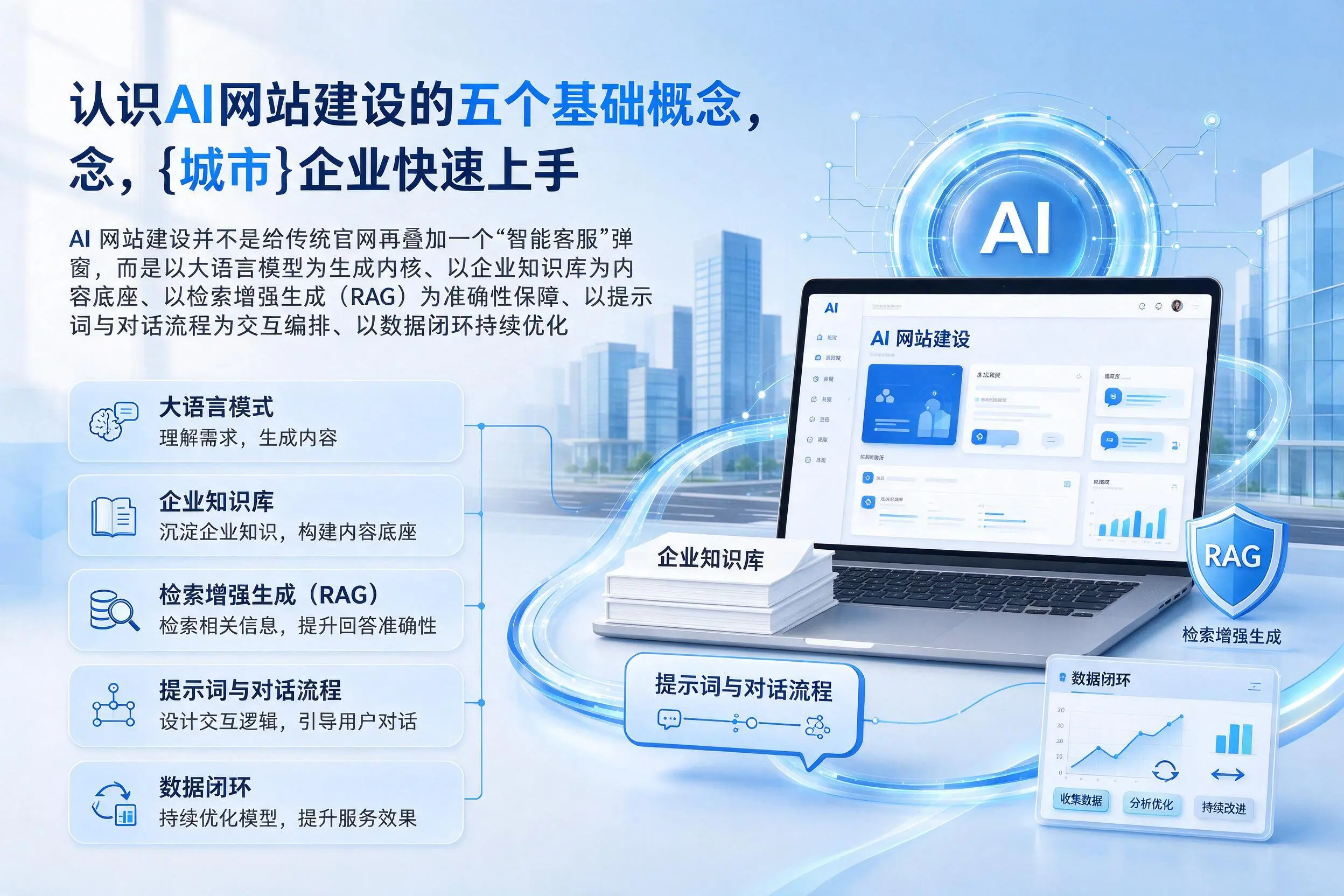 认识AI网站建设的五个基础概念，白银企业快速上手