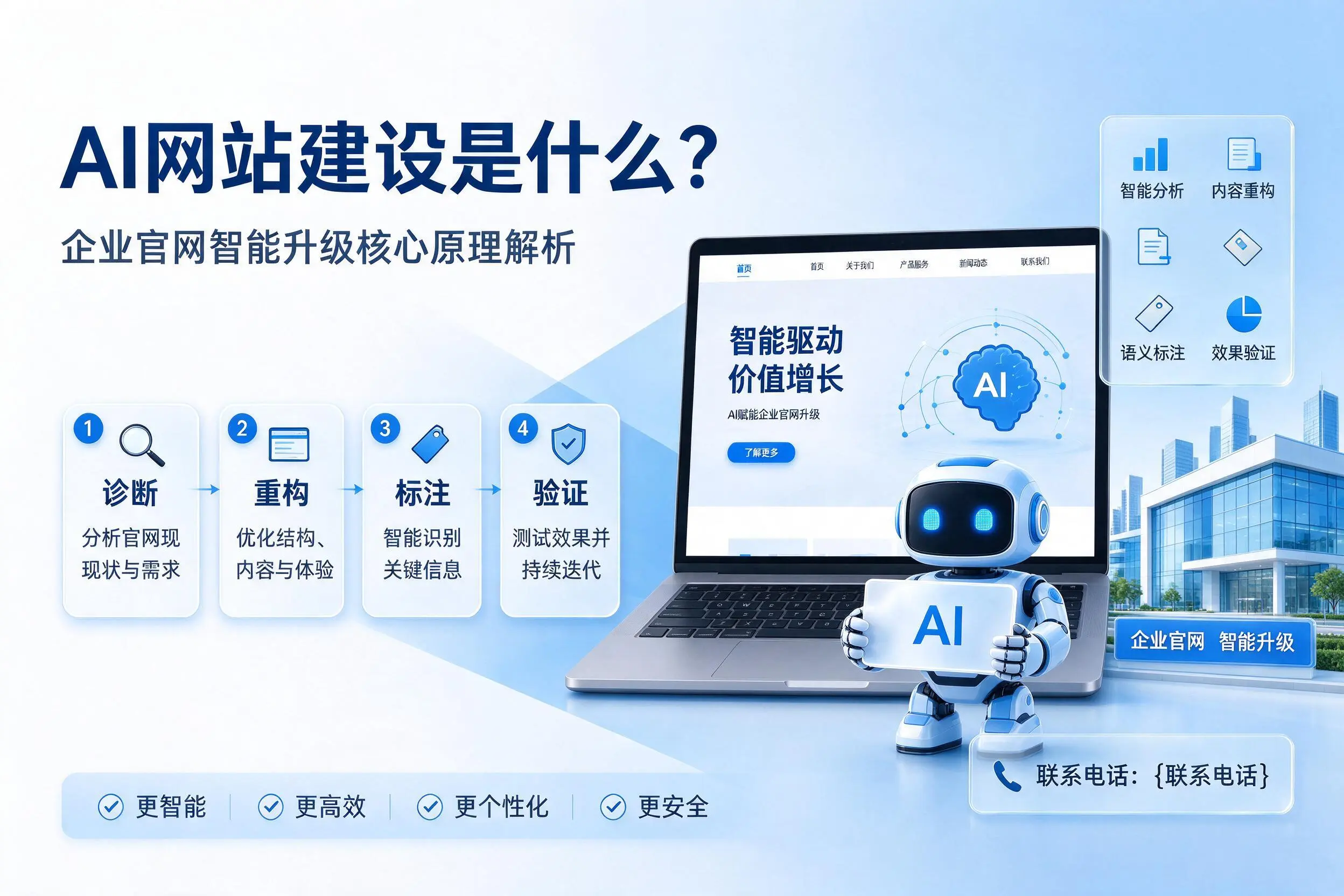 AI网站建设是什么？白银企业官网智能升级核心原理解析